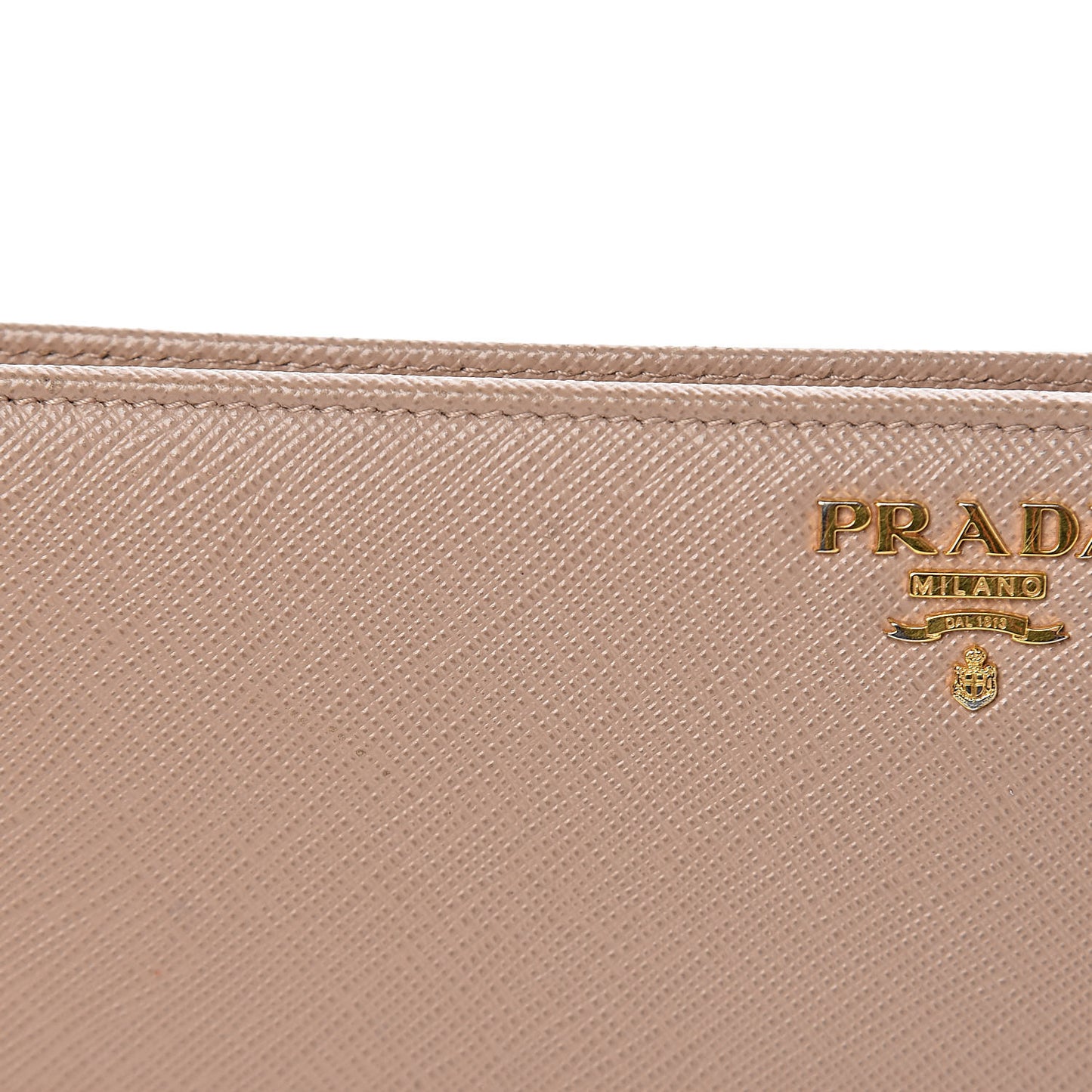 Saffiano Metal Double Snap Travel Wallet Cammeo