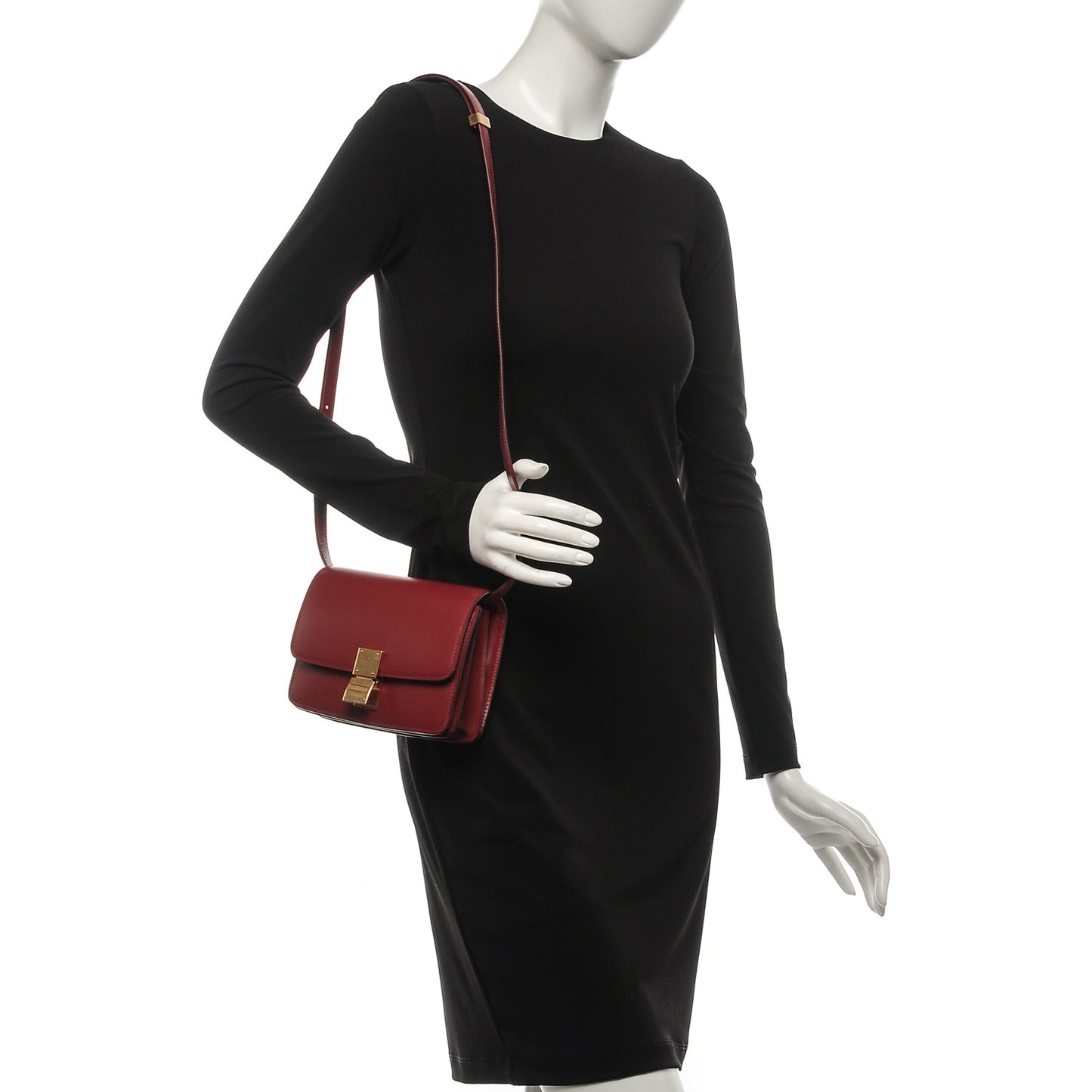 Smooth Calfskin Small Classic Box Flap Bag Red