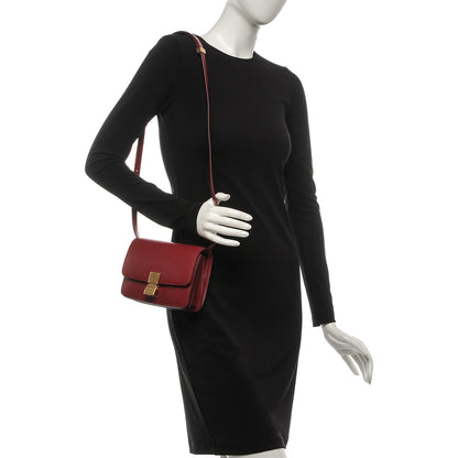 Celine Smooth Calfskin Small Classic Box Flap Bag Red 2 of 8