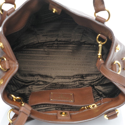Prada Vitello Daino Tote Palissandro 5 of 9