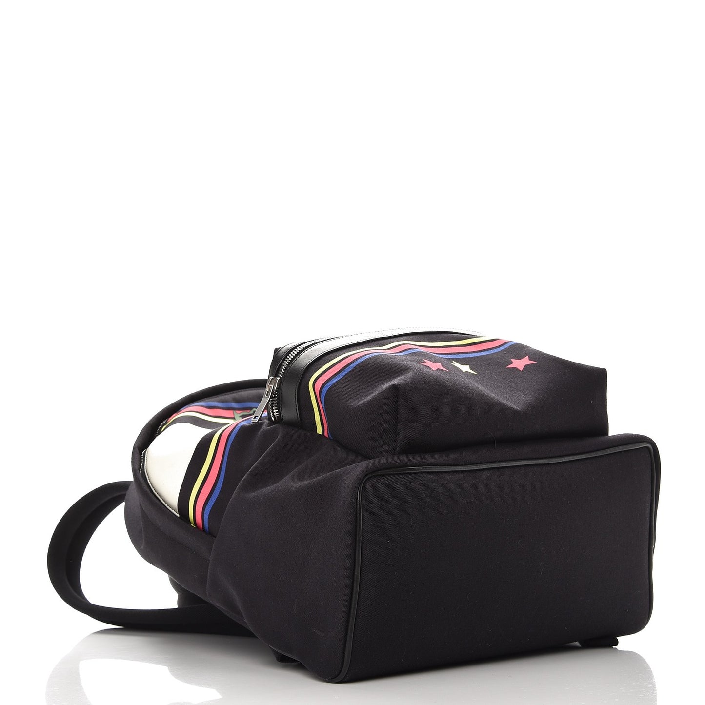 Nylon Twill Dinosaur Print City Backpack Black Multicolor