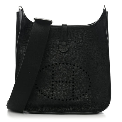 Hermes Taurillon Clemence Evelyne TPM Black 1 of 11