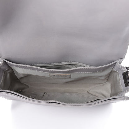 Chanel Calfskin New Medium Boy Reverso Flap Light Grey 5 of 10