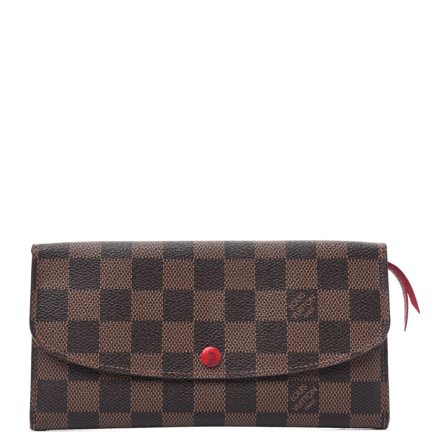 Damier Ebene Emilie Wallet Red