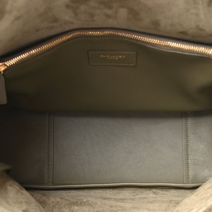 Saint Laurent Supple Calfskin Large Le 5 A 7 Soft Hobo Strong Moss 5 of 10