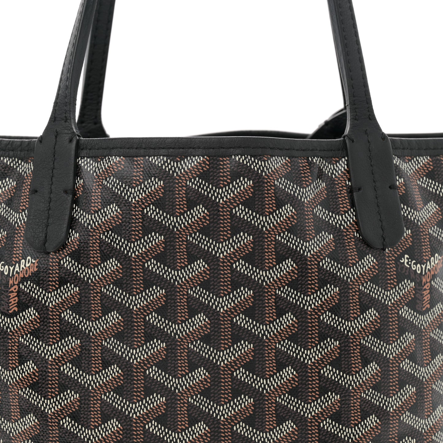Goyardine Reversible Mini Anjou Black