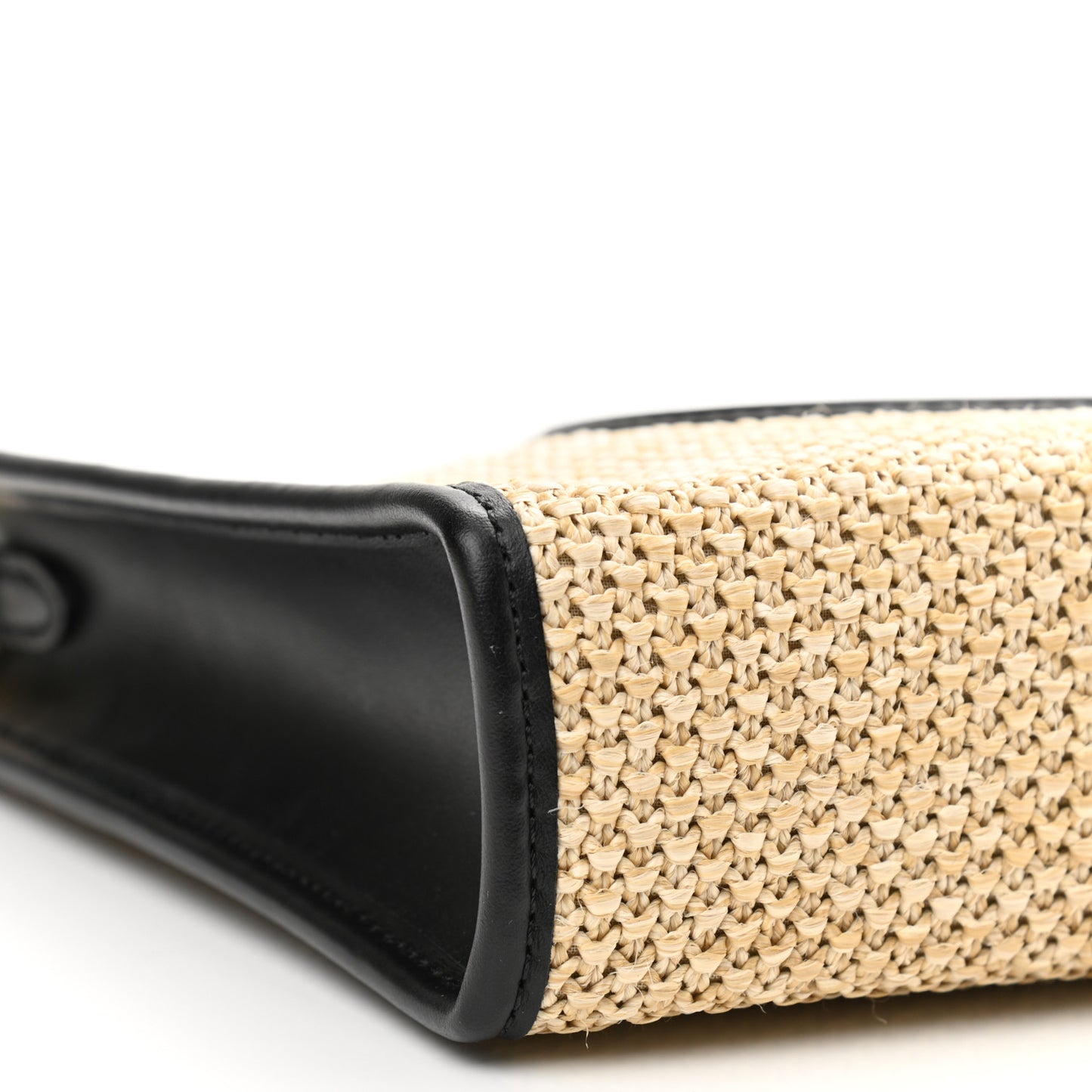 Raffia Calfskin Monogram Giant Pouch