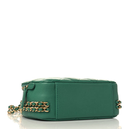 Chanel Caviar Quilted Mini CC You Camera Case Dark Green 3 of 8
