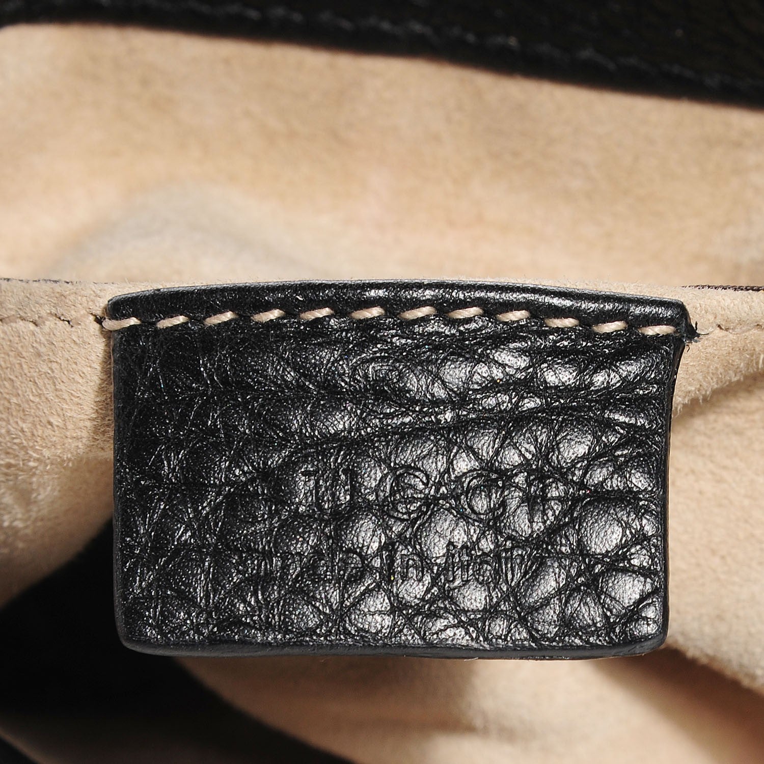 Gucci Pebbled Calfskin Small 1973 Chain Shoulder Bag Black 6 of 9