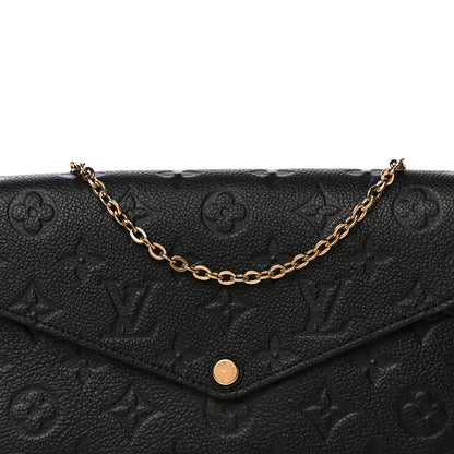 Louis Vuitton Empreinte Pochette Felicie Chain Wallet Black 15 of 17