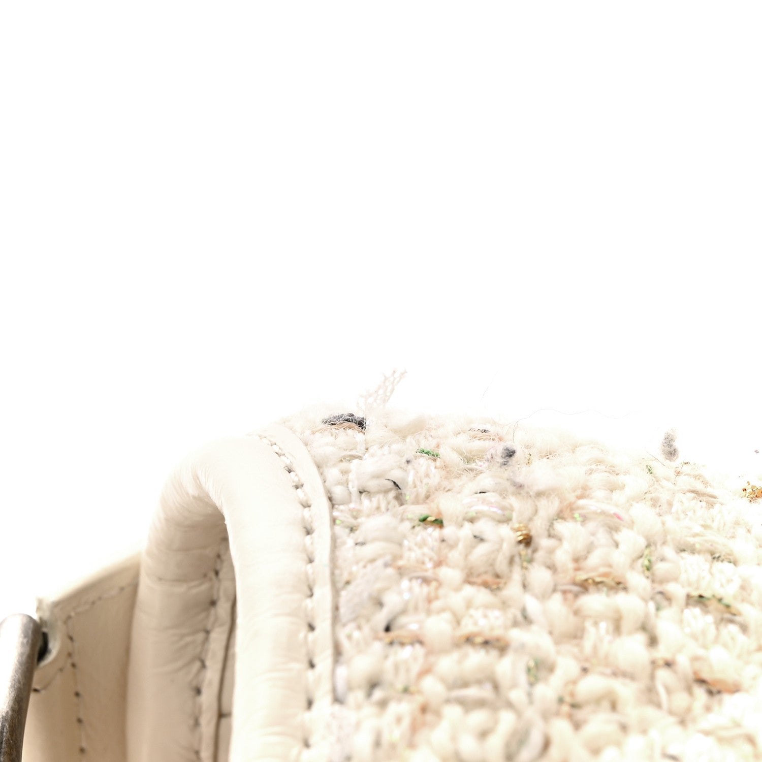 Chanel Tweed Calfskin Quilted Small Gabrielle Hobo Beige Ivory 16 of 17