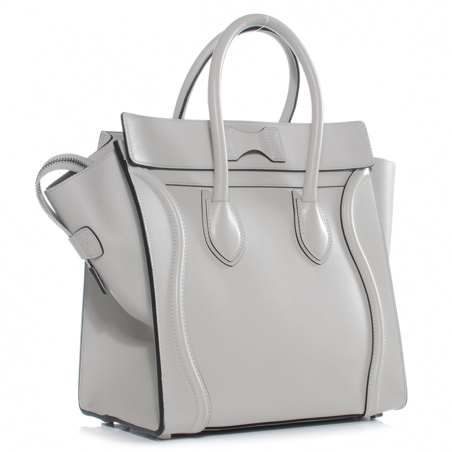 Palmelato Leather Mini Luggage Bag Light Grey