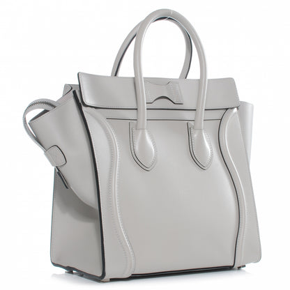 Celine Palmelato Leather Mini Luggage Bag Light Grey 3 of 10