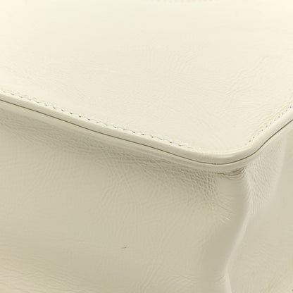 Chanel Shiny Aged Calfskin North South Shopping Bag White 11 of 13