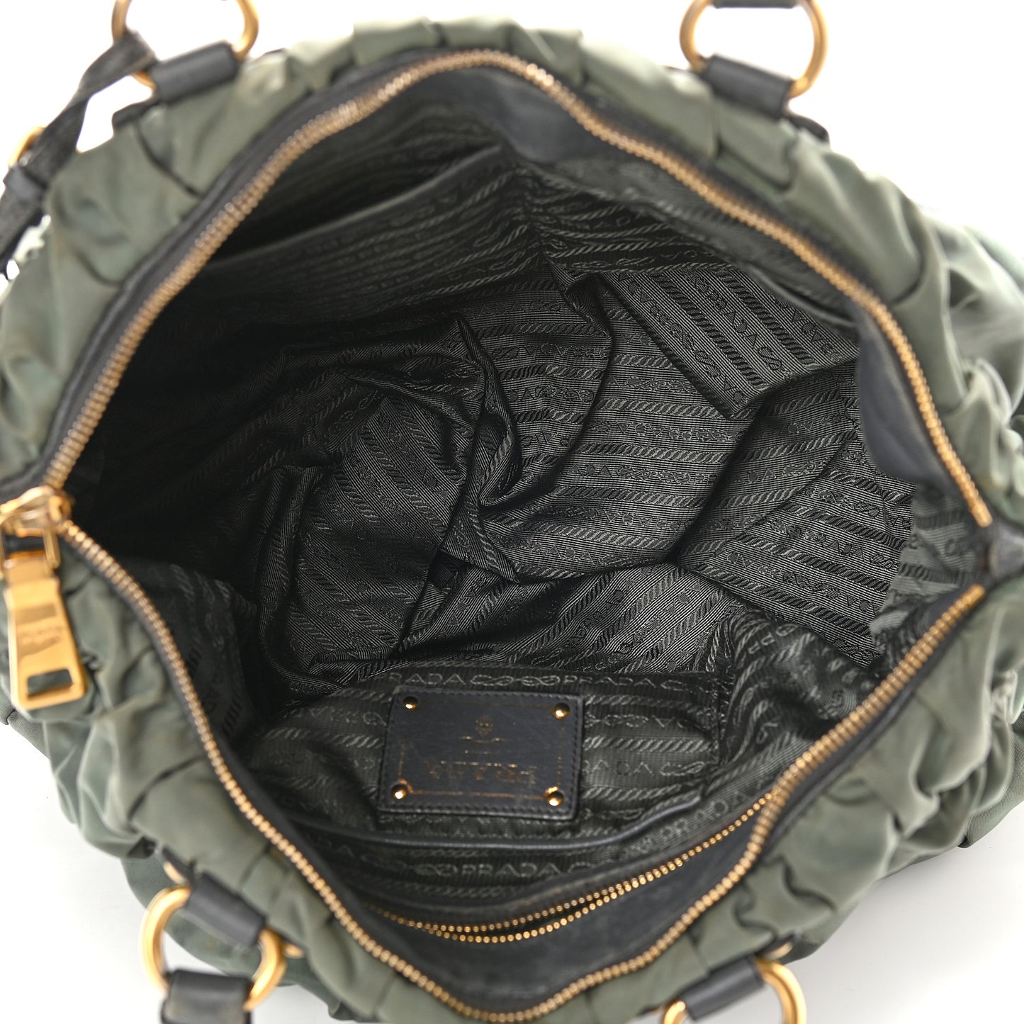 Tessuto Nylon Gaufre Tote Fumo