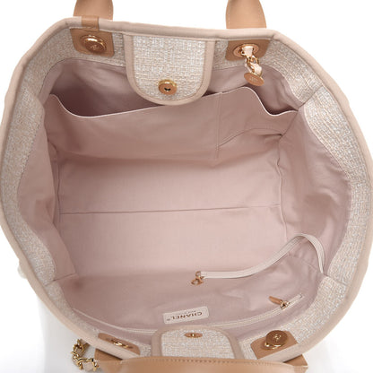 Chanel Canvas Large Deauville Tote Light Beige 5 of 7