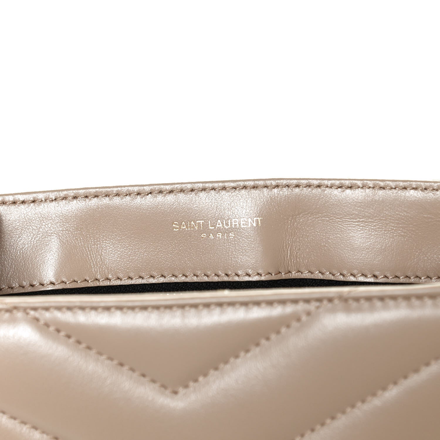 Saint Laurent Calfskin Y Quilted Monogram Toy Loulou Crossbody Bag Latte 10 of 12