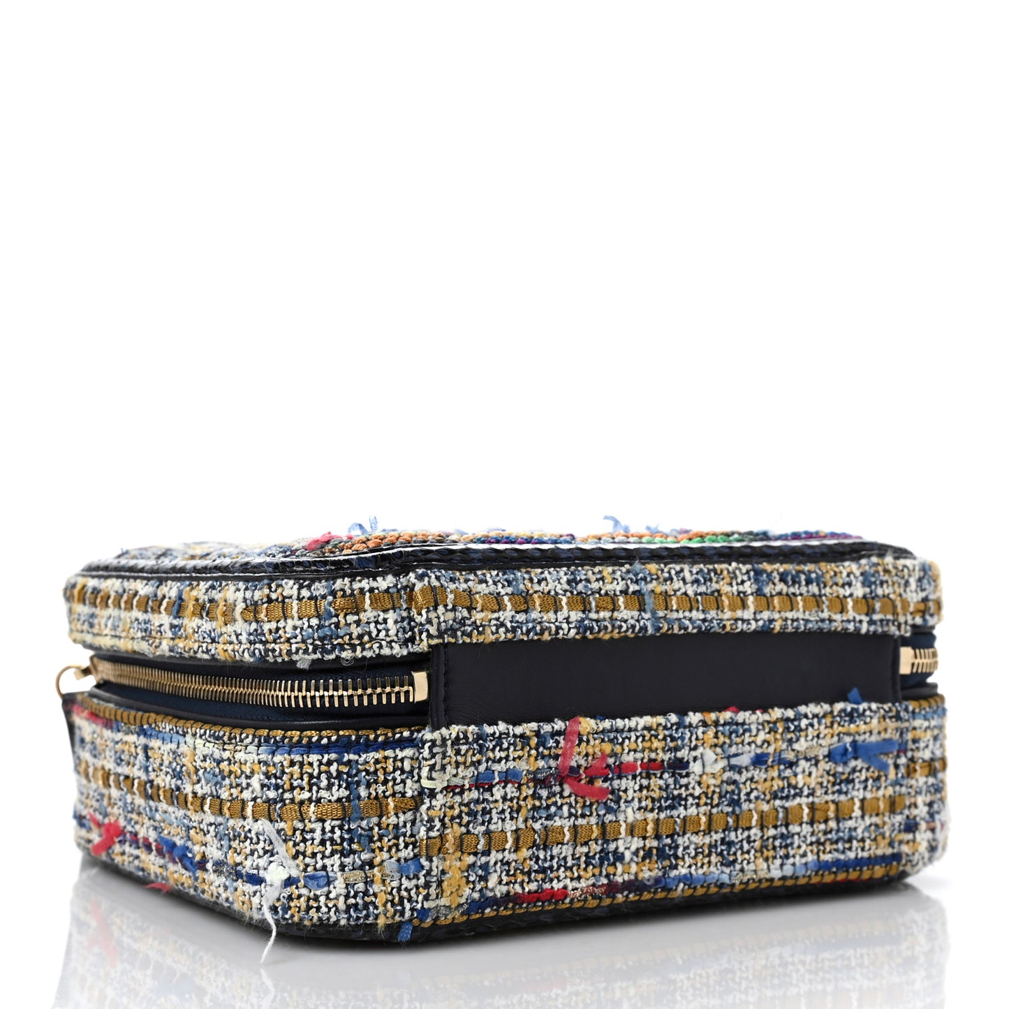 Tweed Snakeskin Quilted Medium CC Filigree Vanity Case Multicolor