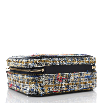 Chanel Tweed Snakeskin Quilted Medium CC Filigree Vanity Case Multicolor 4 of 10