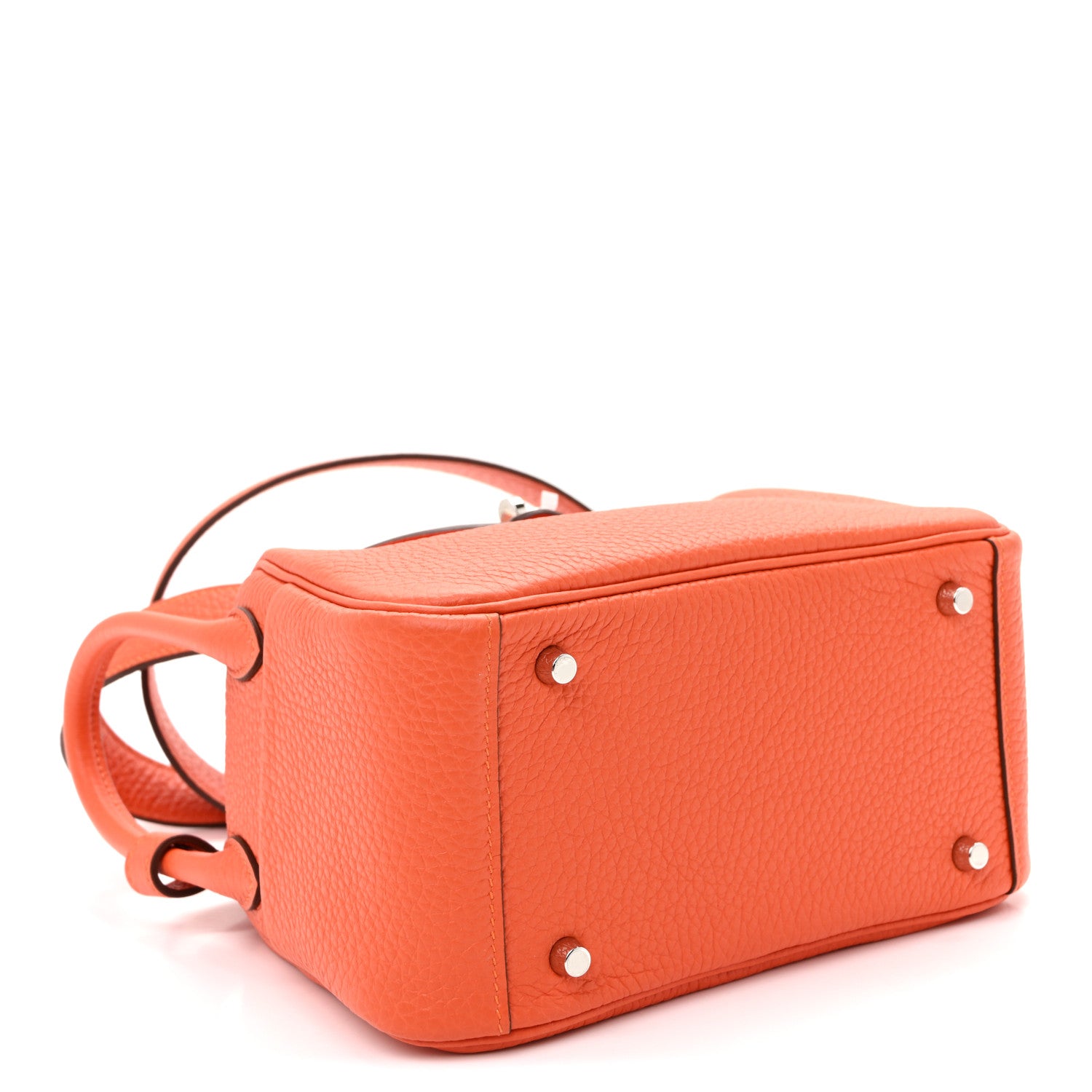 Hermes Taurillon Clemence Mini Lindy 20 Feu 4 of 10