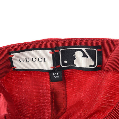 Gucci X MLB Cotton NY Yankees Baseball Hat 57-61 Red 8 of 10