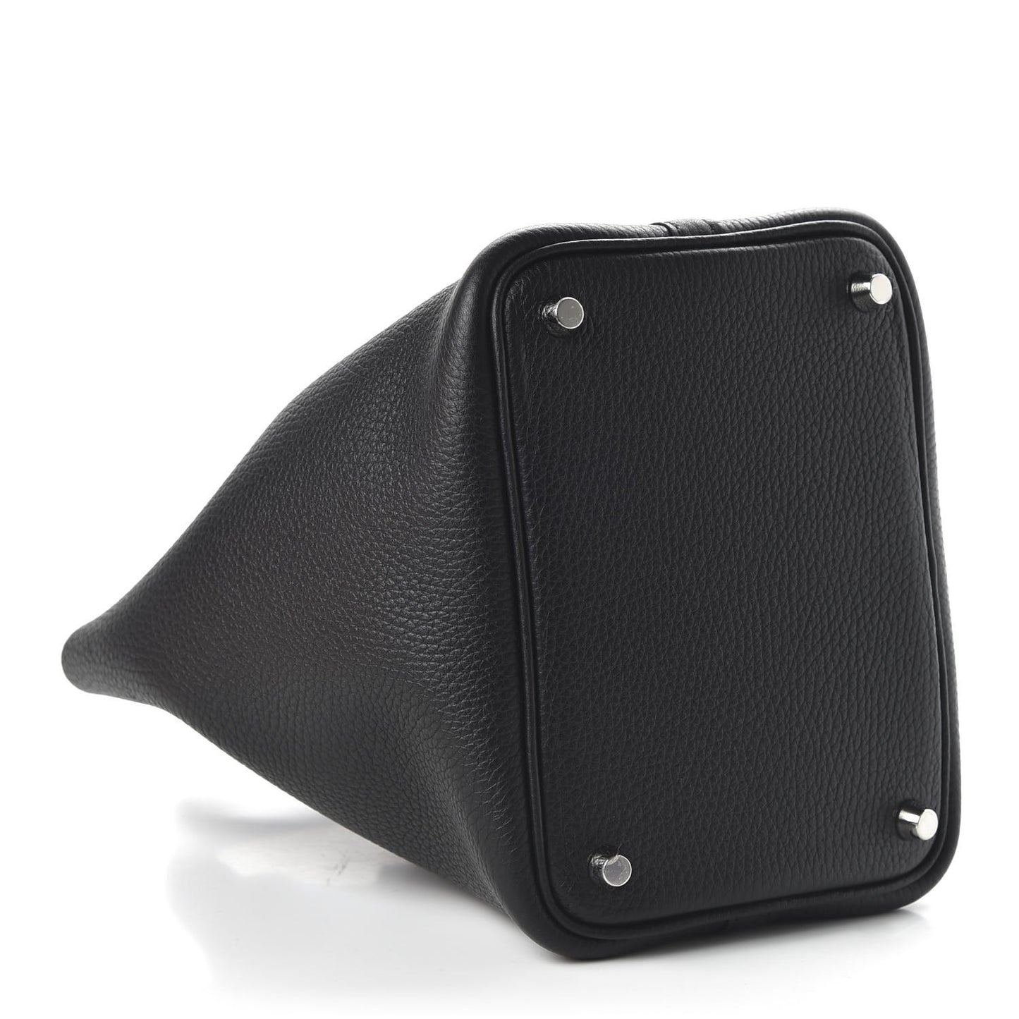 Taurillon Clemence Matte Alligator Picotin Lock Touch 18 PM Black
