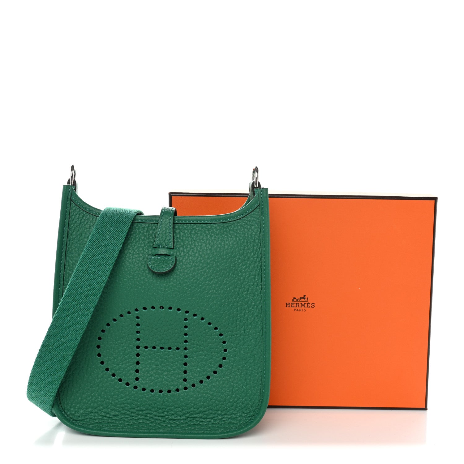 Hermes Taurillon Clemence Evelyne TPM Vert Vertigo 10 of 10