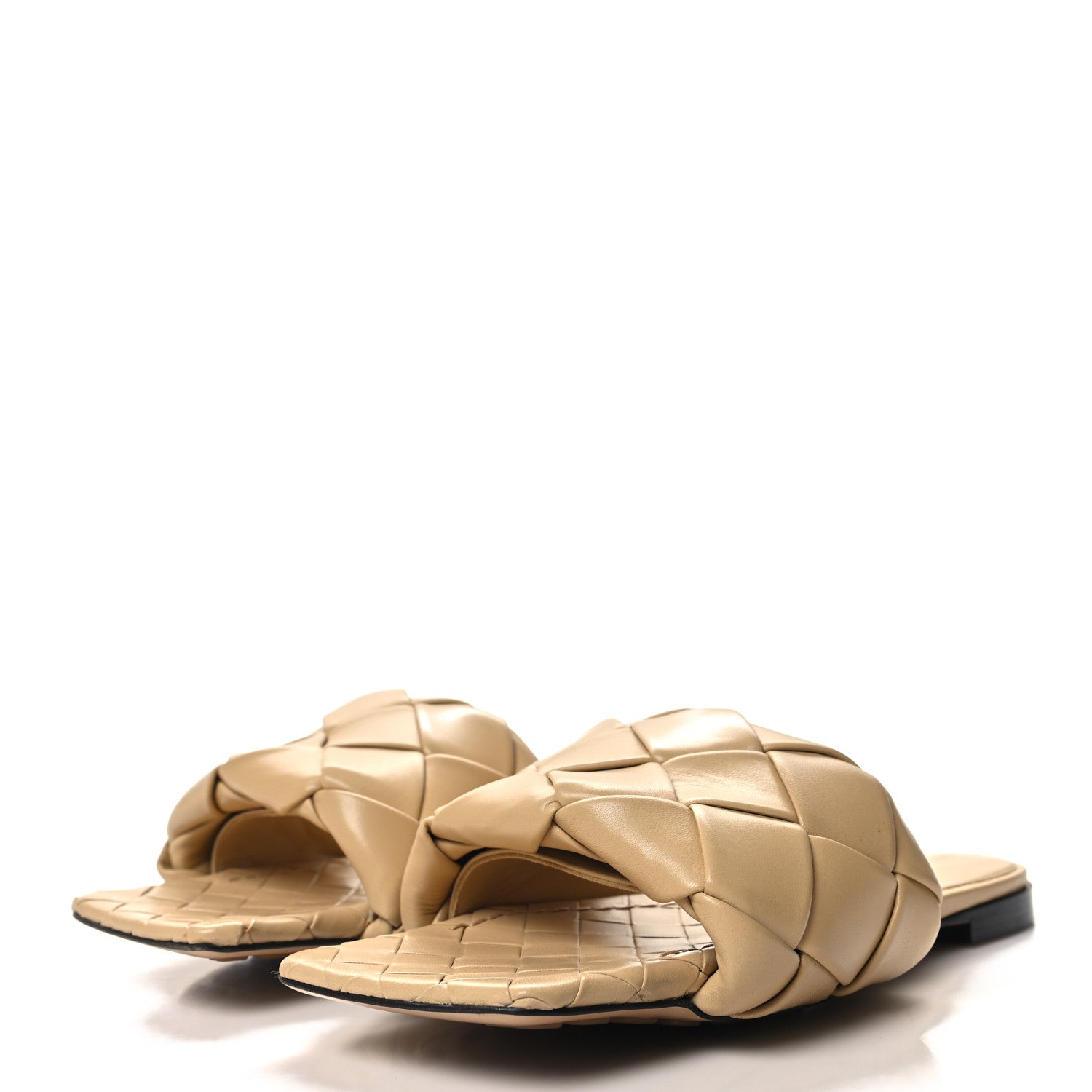 Bottega Veneta Nappa Maxi Intrecciato Lido Flat Sandals 39 Cane Sugar 3 of 7