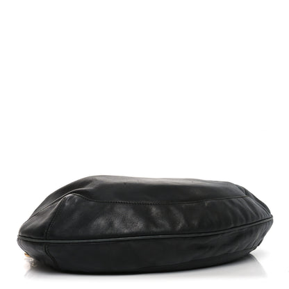 Gucci Calfskin Peggy Bamboo Top Handle Hobo Black 4 of 10