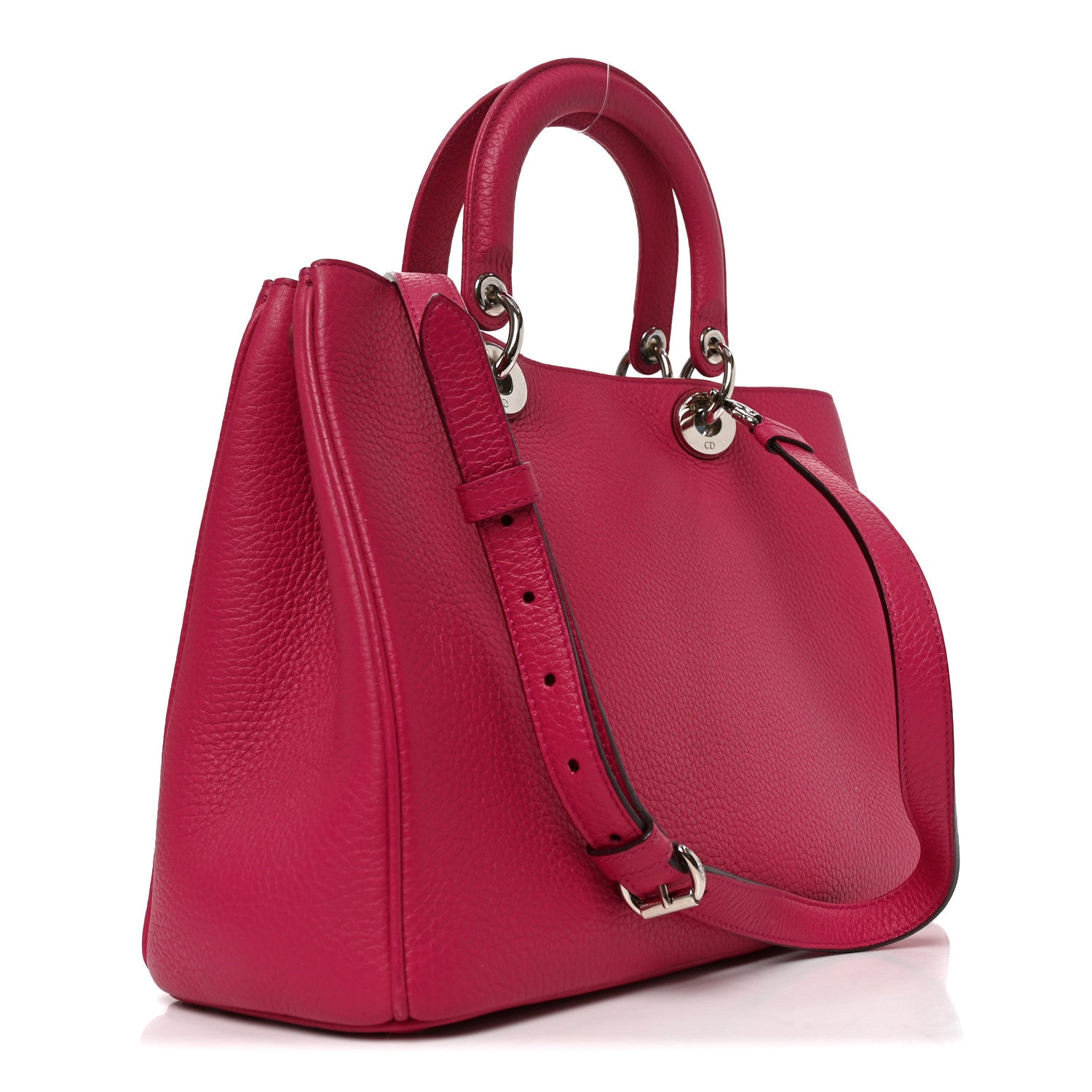 Christian Dior Calfskin Medium Diorissimo Bag Fuchsia 3 of 9