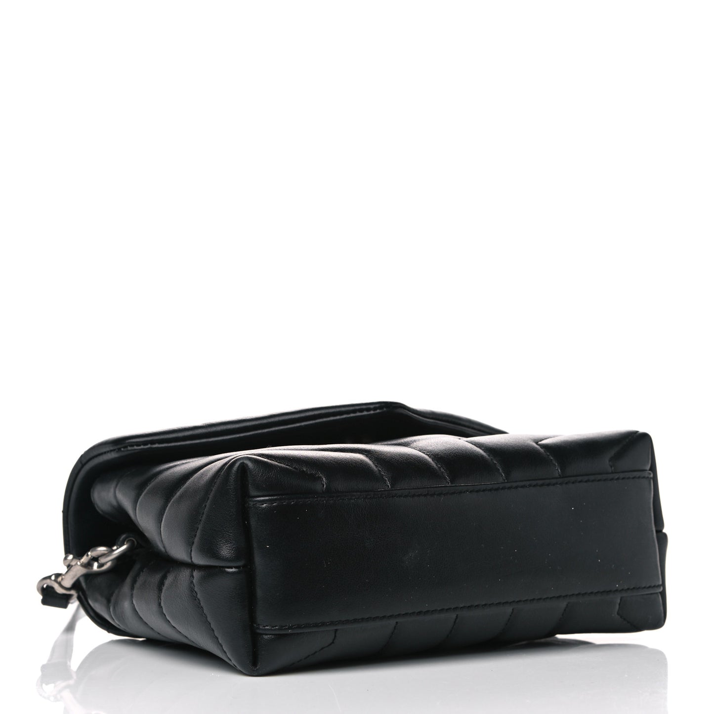 Calfskin Y Quilted Monogram Toy Loulou Crossbody Bag Black