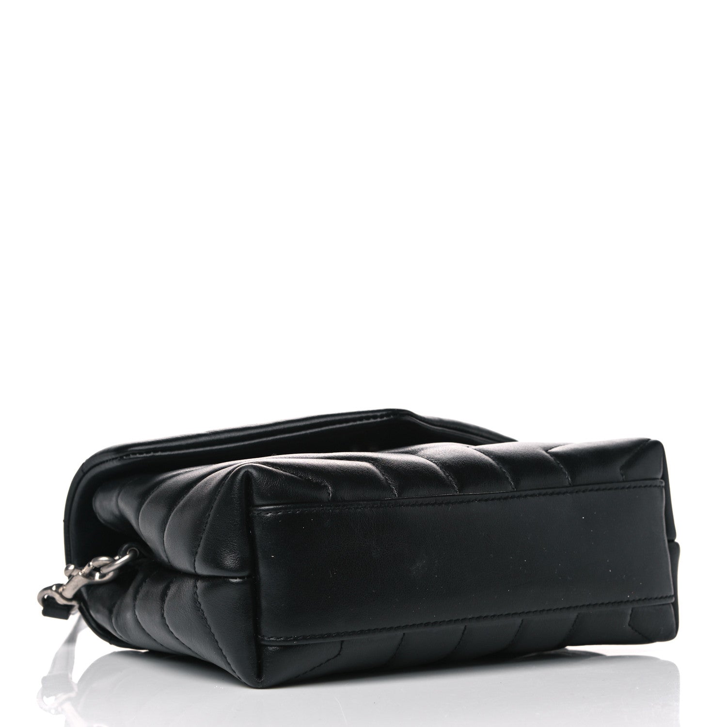 Saint Laurent Calfskin Y Quilted Monogram Toy Loulou Crossbody Bag Black 4 of 14