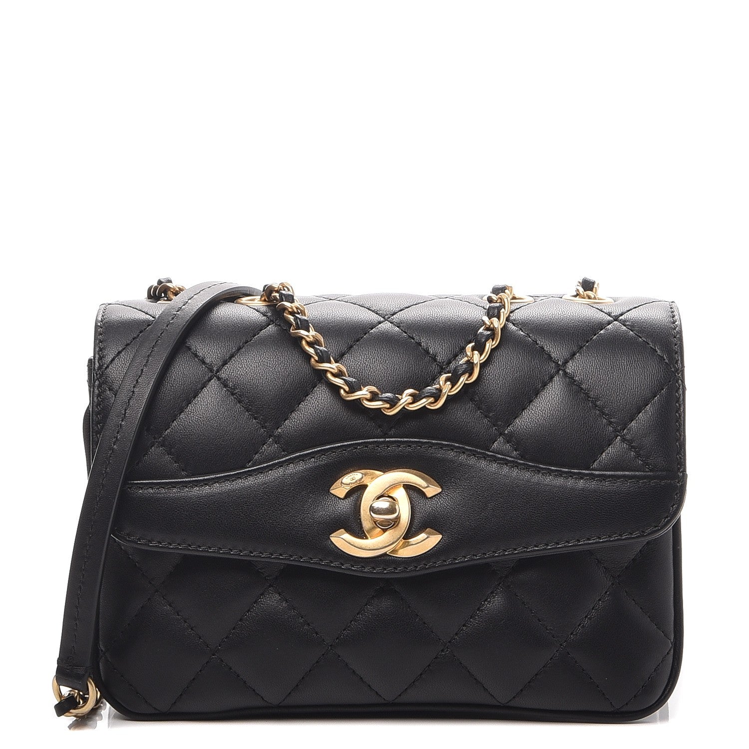 Chanel Lambskin Quilted Small Coco Vintage Flap Black 1 of 8