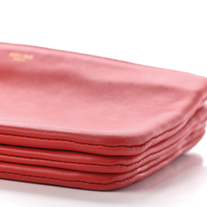 Celine Lambskin Small Trio Crossbody Bag Red 7 of 8