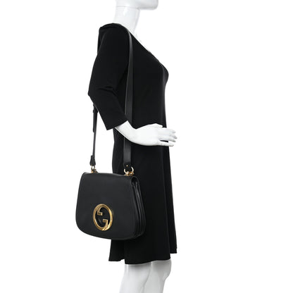 Gucci Roxy Calfskin Medium studded Blondie Shoulder Flap Bag Black 3 of 10