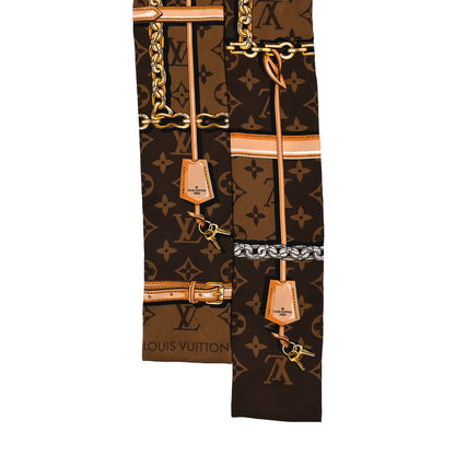Louis Vuitton Silk Monogram Confidential Bandeau Brown 2 of 3