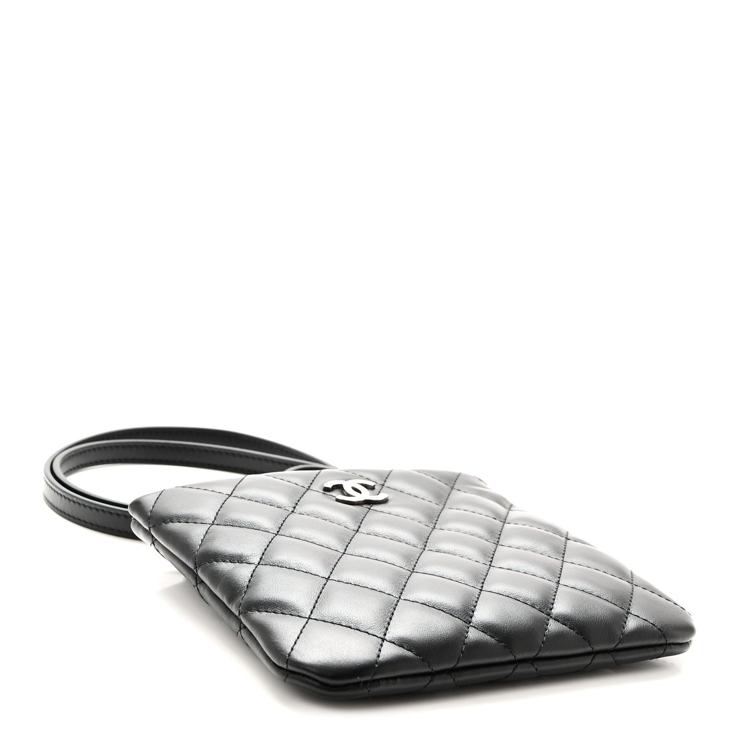 Lambskin Quilted Uniform Crossbody Bag Black