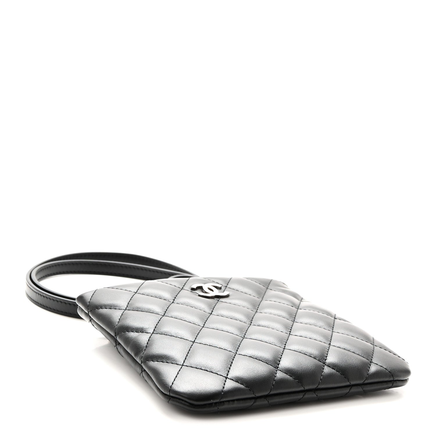 Chanel Lambskin Quilted Uniform Crossbody Bag Black 4 of 10