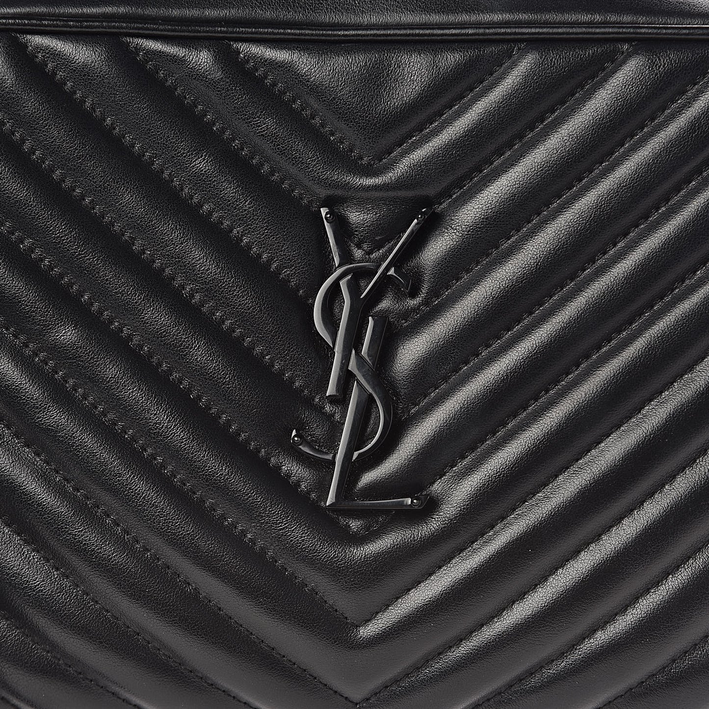 Calfskin Matelasse Monogram Lou Camera Bag Black