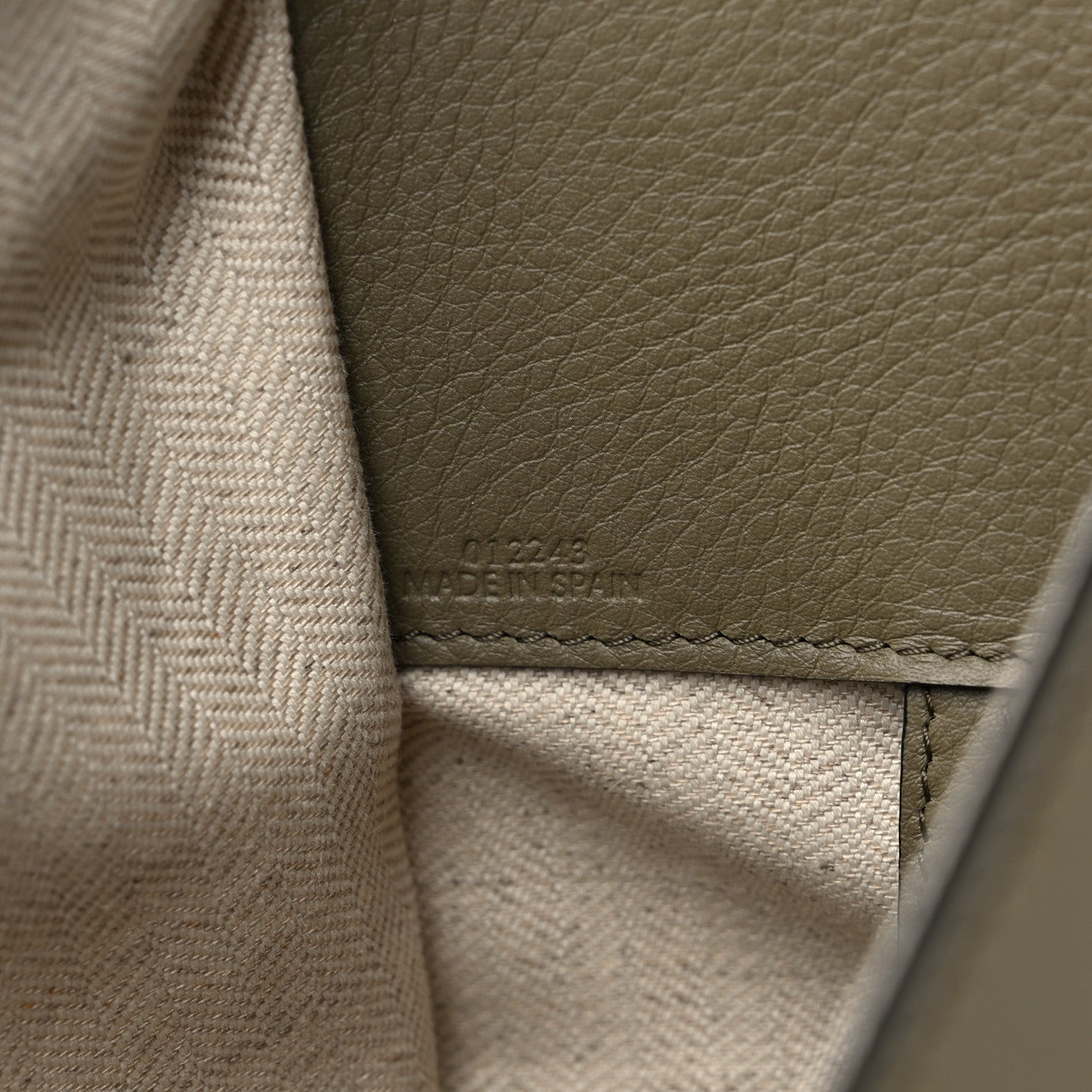 Loewe Calfskin Small Hammock Shoulder Bag Clay Green Dusty Beige 7 of 9