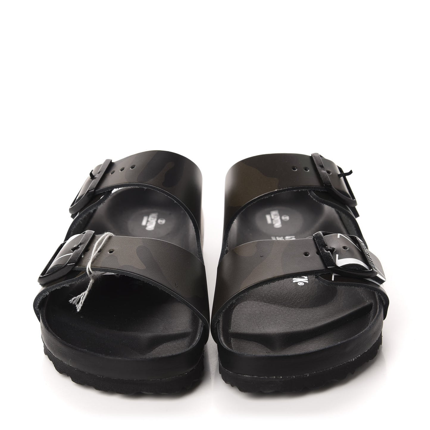 Calfskin VLTN Birkenstock Slide Sandals 41 Black