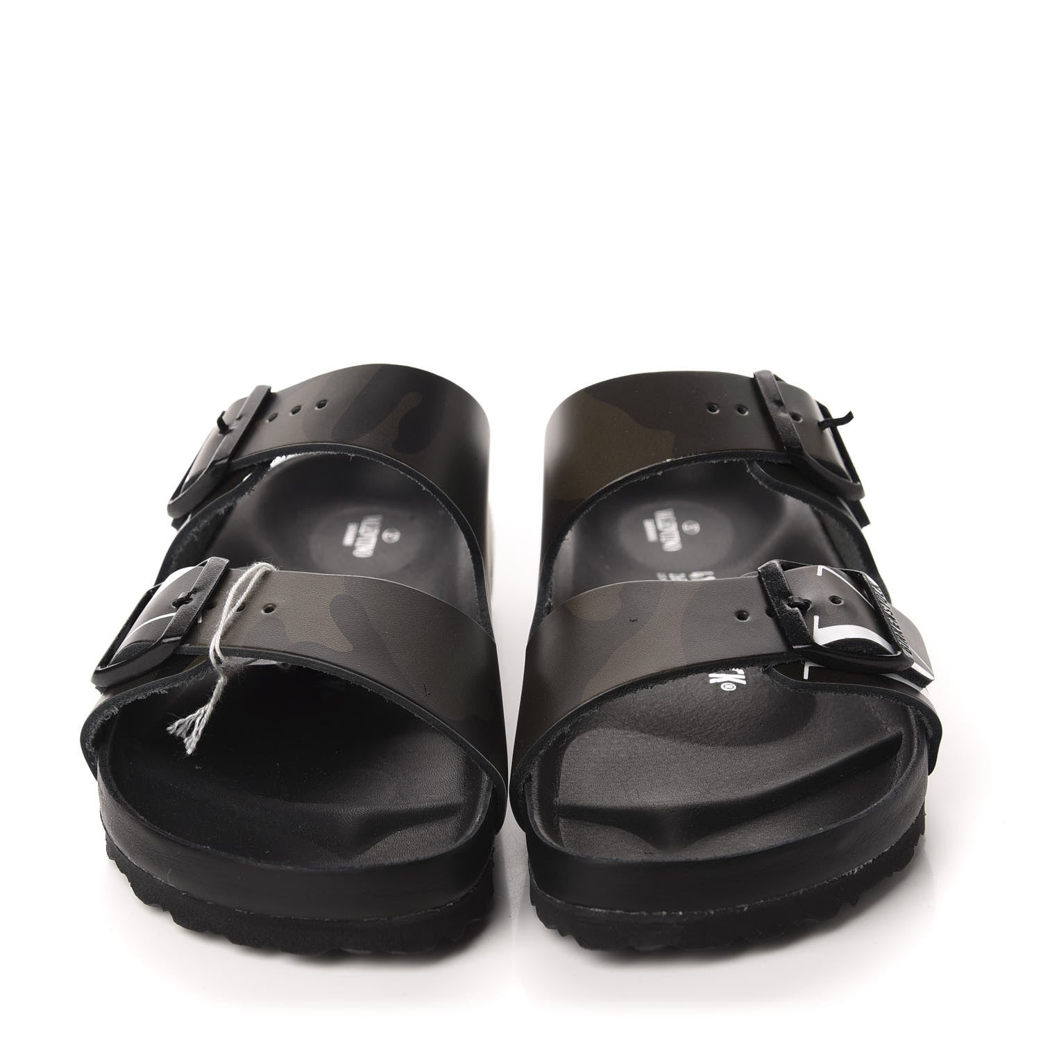 Valentino Garavani Calfskin VLTN Birkenstock Slide Sandals 41 Black 2 of 8