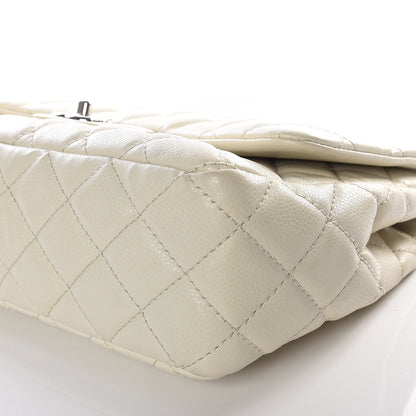 Chanel Caviar Jumbo Single Flap Off White 6 of 9
