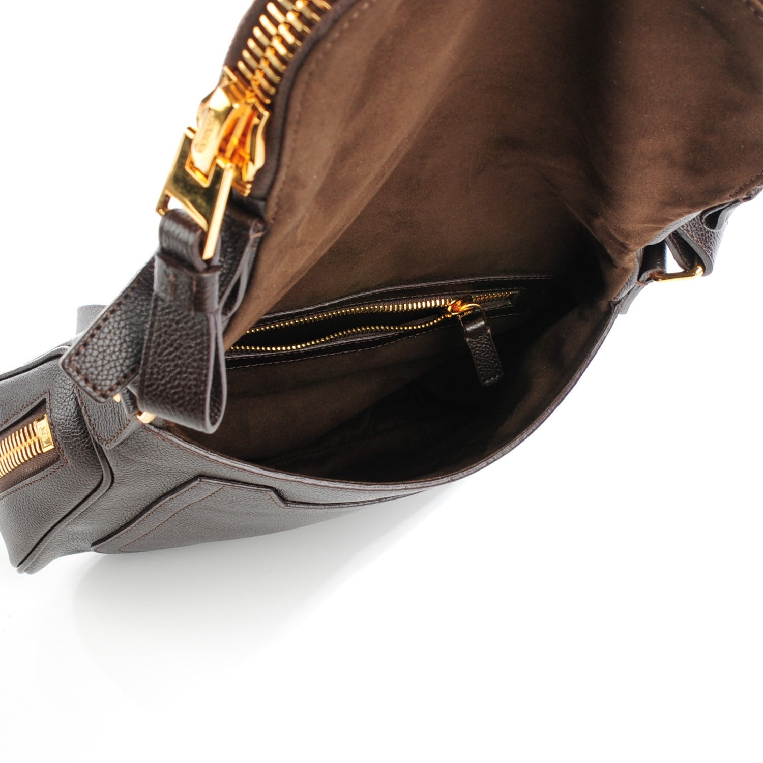 Tom Ford Grained Calfskin Medium Jennifer Crossbody Bag Brown 5 of 7
