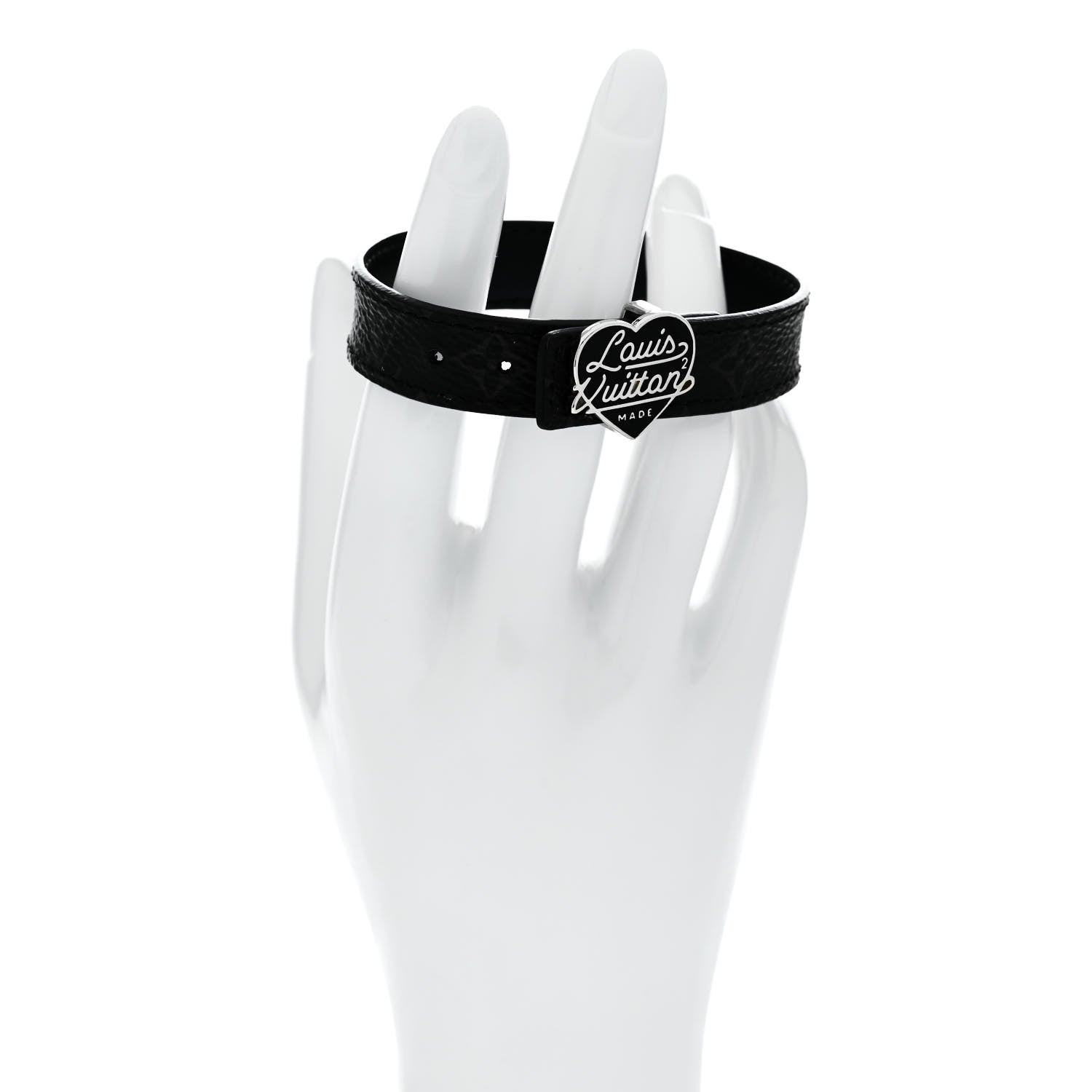 Louis Vuitton X NIGO Monogram Eclipse LV Heart Reversible Bracelet 2 of 4