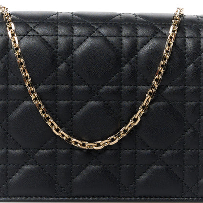 Christian Dior Lambskin Cannage Lady Dior Pouch Black 13 of 15