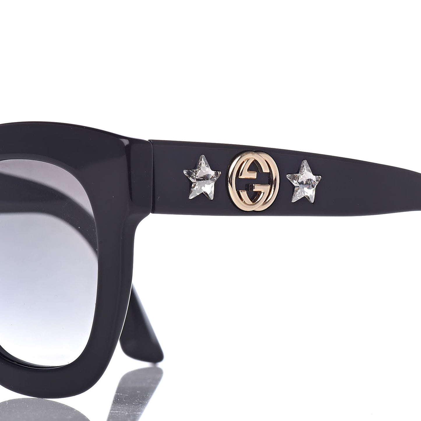 Round Frame Star Sunglasses GG0208S Black