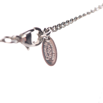 Chanel Crystal CC Pendant Necklace Silver 4 of 7