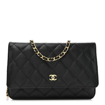 Chanel Caviar Quilted Wallet on Chain WOC Black 1 of 12