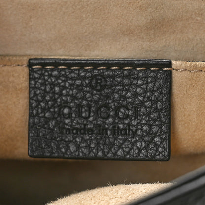 Gucci Pebbled Calfskin Small 1973 Chain Shoulder Bag Black 6 of 11